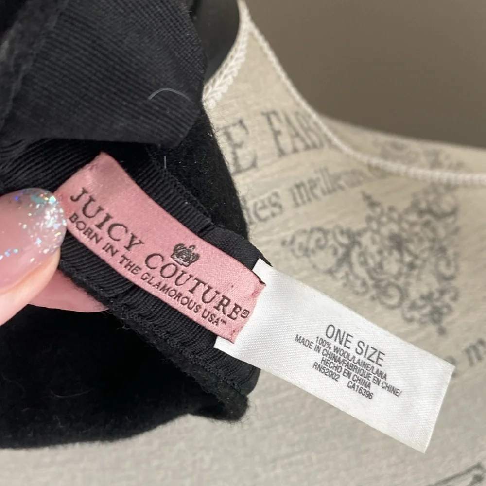 Y2K Vintage Juicy Couture black wool hat - Picture 4 of 4